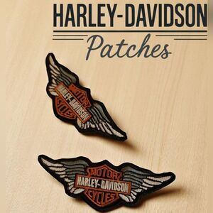 Harley-Davidson Winged 2pc Patches New